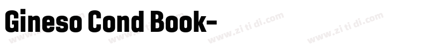 Gineso Cond Book字体转换